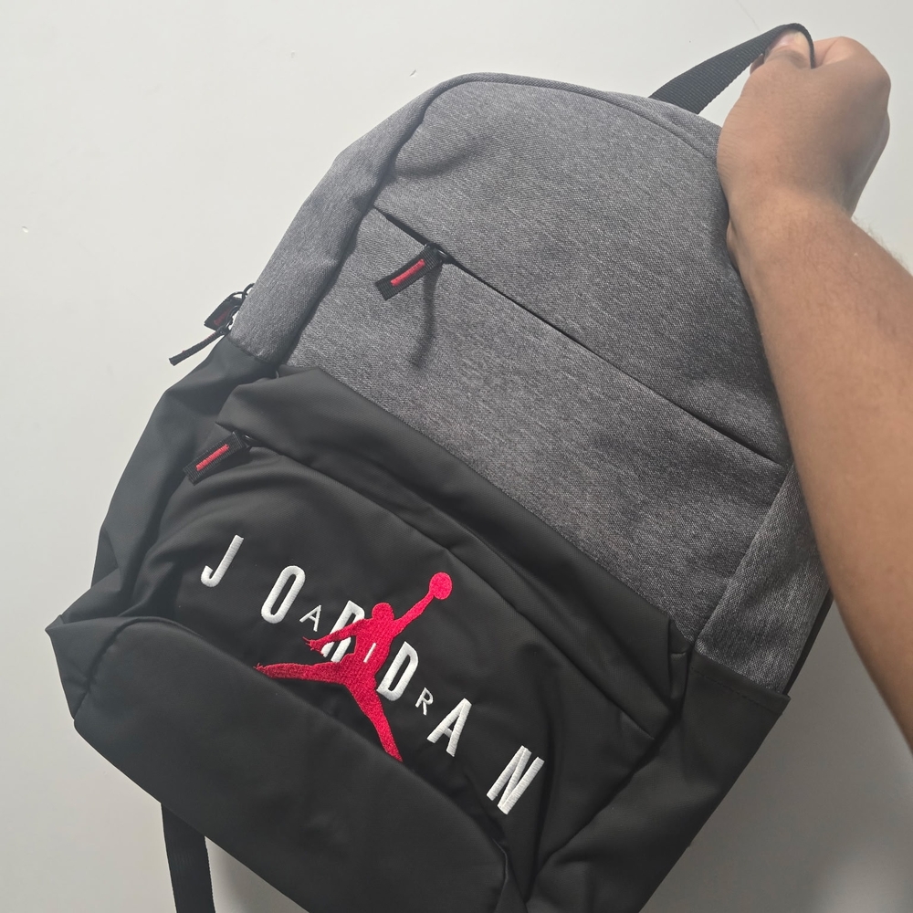 Jordan Black and Gray Men's Backpack